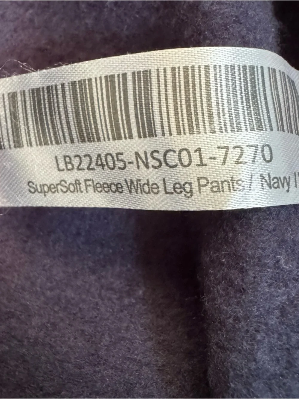 Quince SuperSoft Fleece Crop Wide Leg Pants in Navy Blue. Women’s Large - Picture 12 of 15